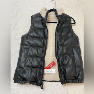 Rebecca Minkoff Black Leather Reversible Vest Never worn Perfect Condition